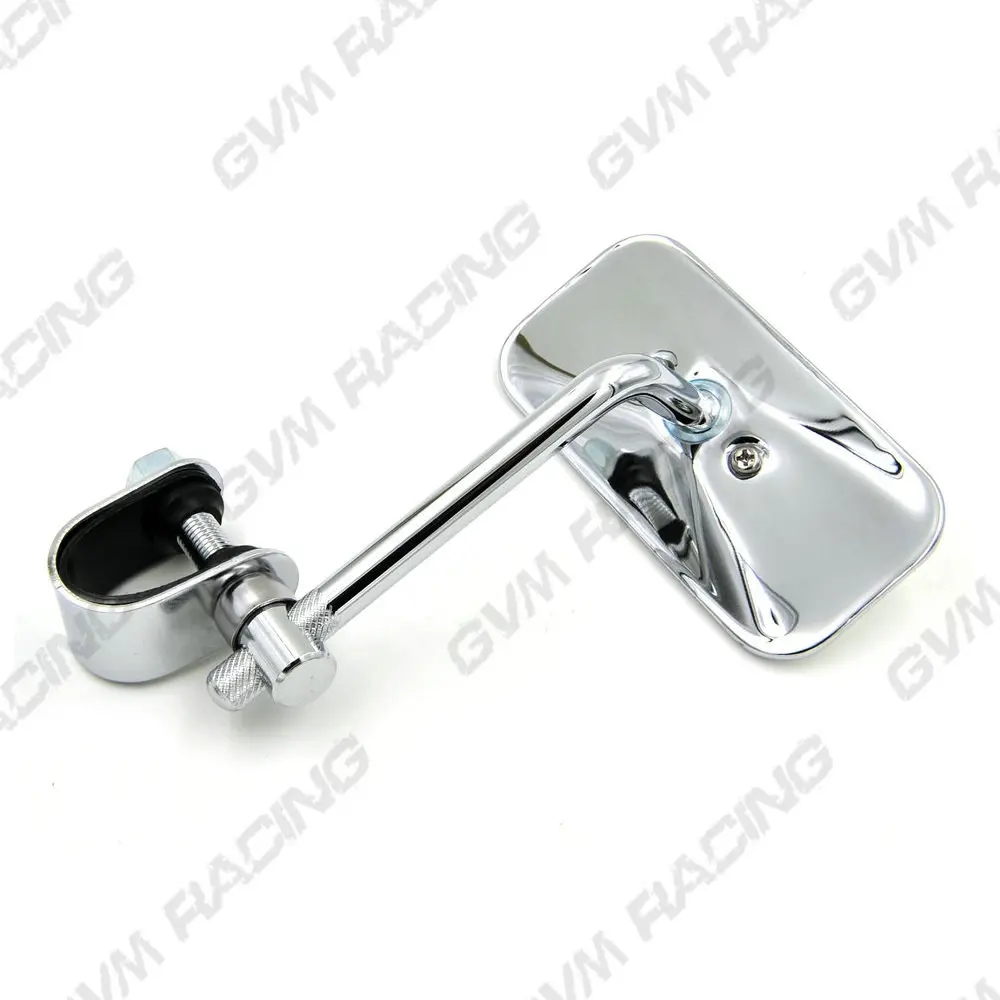 Хромированное винтажное зеркало заднего вида для кафе-гонщика мопед Сделано в