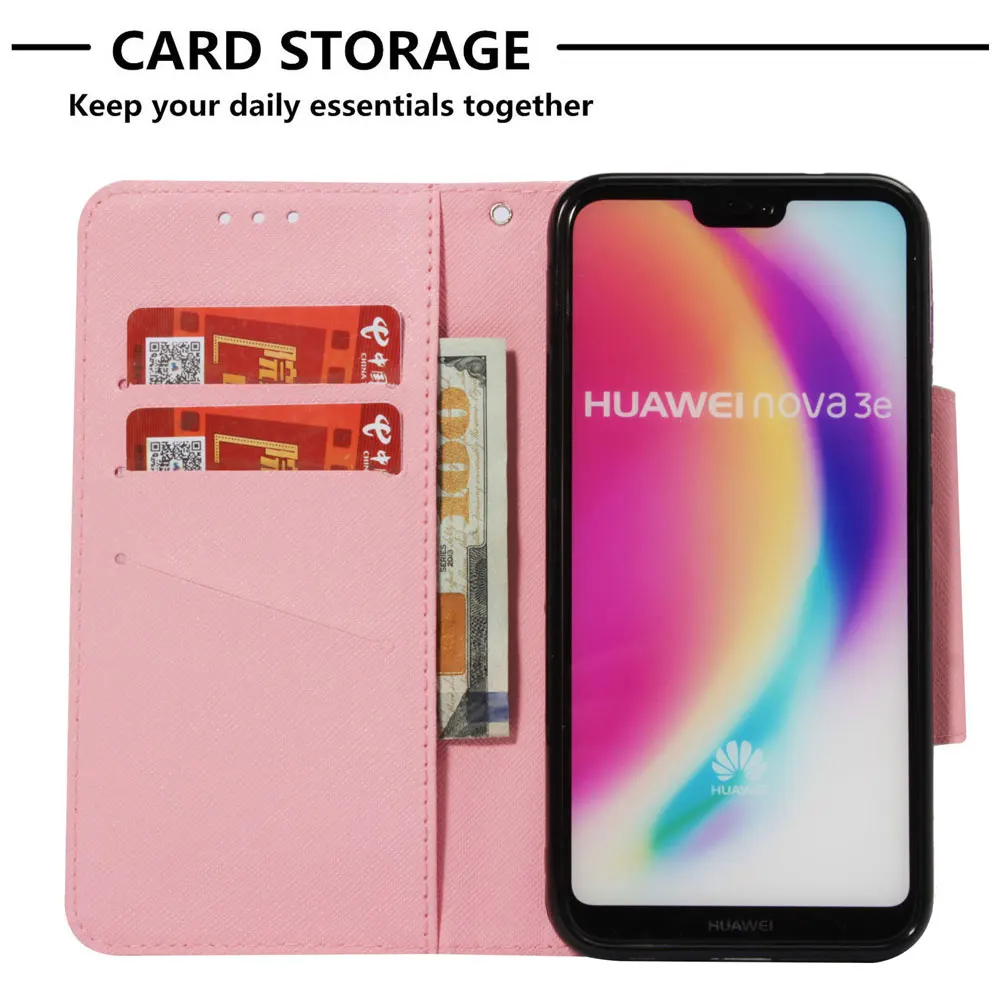 Для huawei P20 MATE20 Lite Слон Тигр Панда с рисунком флип чехол Подставка для Honor enjoy8Plus