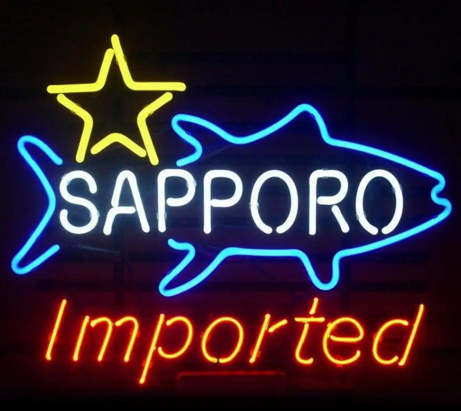 

Custom Sapporo Imported Glass Neon Light Sign Beer Bar