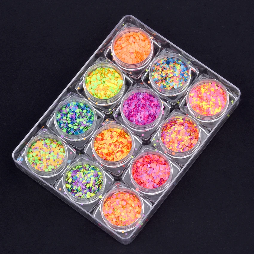 Круглый 1 м 5 мм точка искусственные ногти nagels spulletjes фестиваль блеском конфетти