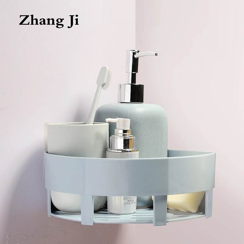 Угловая корзина Zhang Ji для ванной комнаты Пластиковая Полка настенные аксессуары