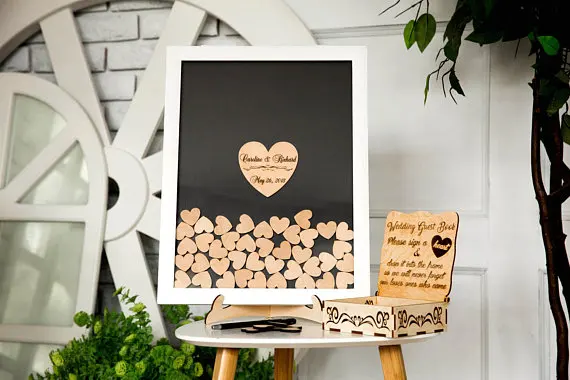 Индивидуальные деревянные рамки Свадебная Гостевая книга Альтернативная знаки