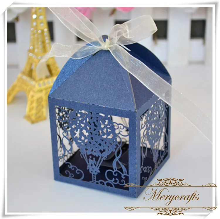 Коробка для свадебных сувениров с лазерной резкой Подарочная коробка воздушным