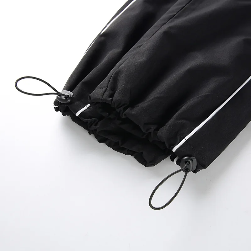Pantalones Harajuku, повседневные черные брюки-карго, женские эластичные штаны, уличная одежда, корейские спортивные штаны, джоггеры, размер карго