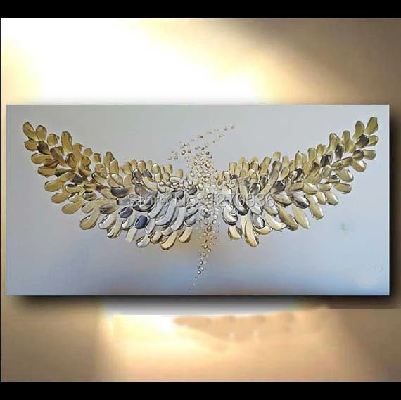 

Palette Knife High Skilled Handmade High Quality Gold Butterfly Abstract Pop Oil Painting On Canvas Big Wing Butterfly Paintings