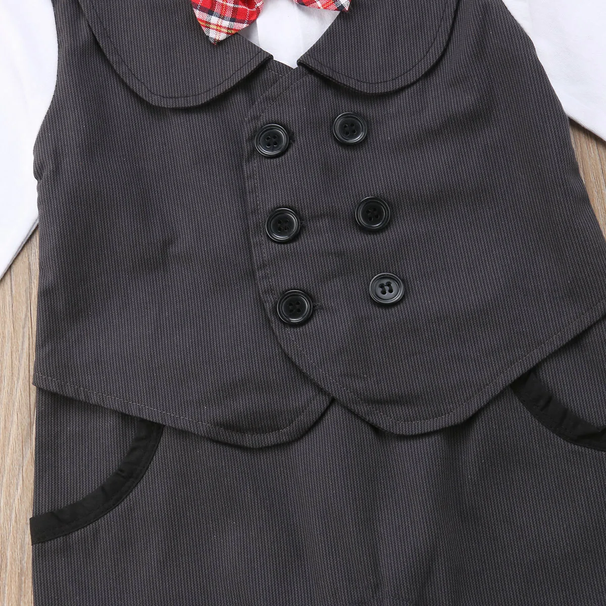 

Cute Little Gentleman One-piece Romper Infant Baby Boy Gentlemen Clothes Babies Boy Romper Hat Jumpsuit Outfit 0-24M Clothing