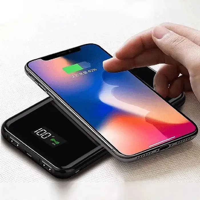 10000 мАч беспроводной портативный внешний аккумулятор повербанк USB power Bank