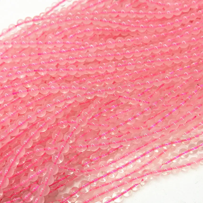 2 мм 3 натуральный камень розовый хрустальный нефрит круглые свободные