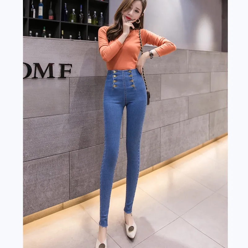 JUJULAND 2019 Jeans Female Denim Pants Black Color Donna Stretch Bottoms Feminino Skinny For Women Trousers1921 |