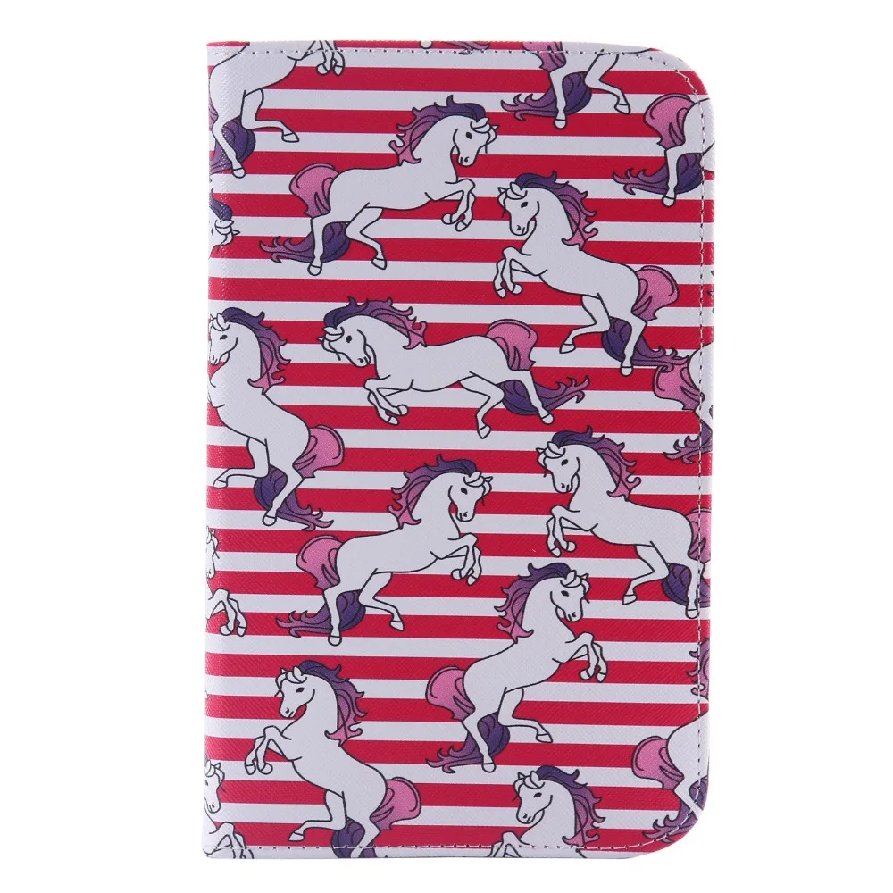 Высокое качество мультфильм печати Стенд держатель карты Мягкий ТПУ + ПУ кожа