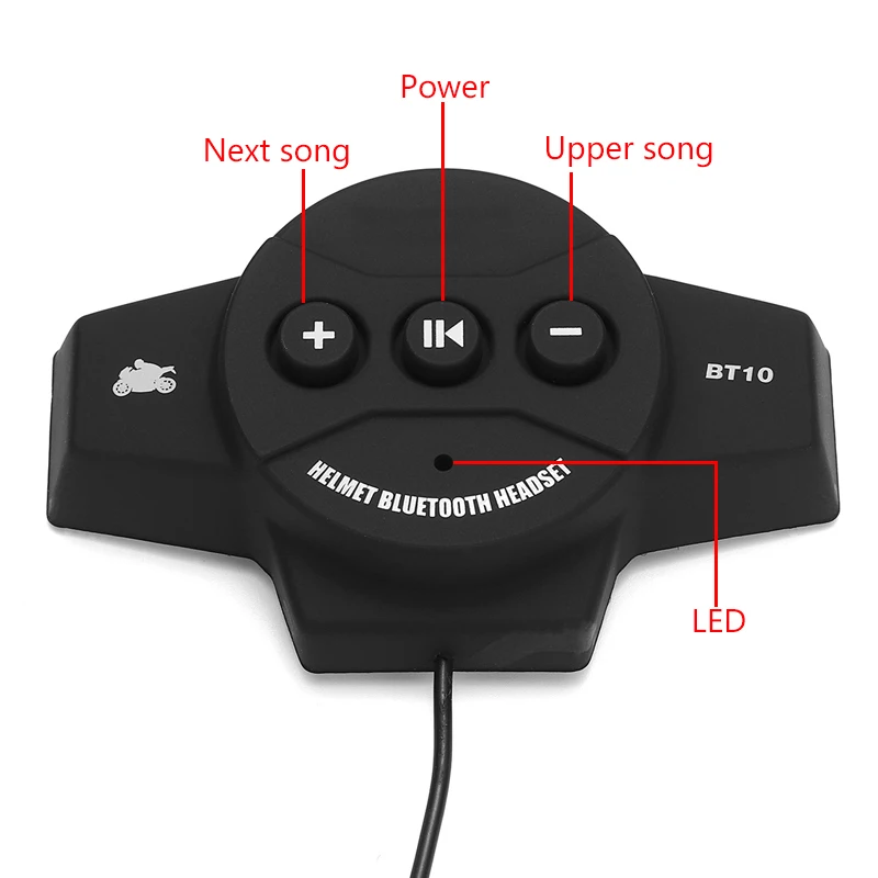 TTKK водонепроницаемый микрофон динамик беспроводной Bluetooth мотоциклетный шлем гарнитура Bluetooth 4,1+ Edr для всех шлемов