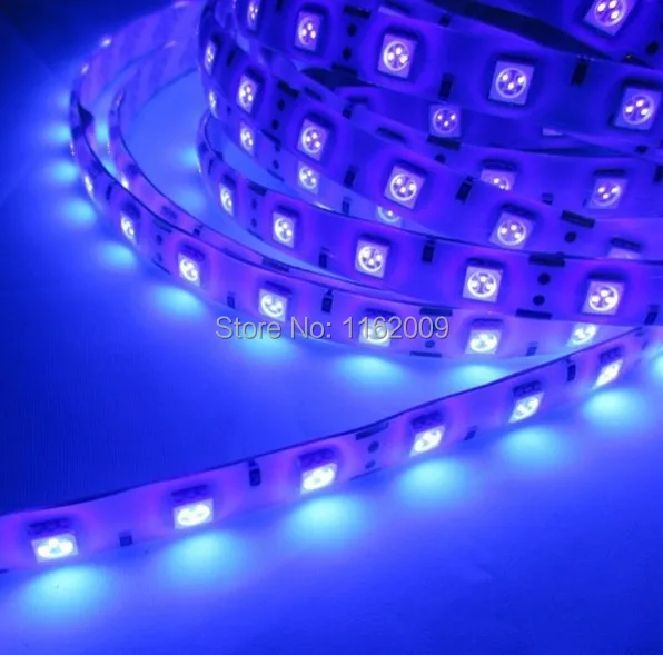 Бесплатная доставка 16.4ft 5 м Ультрафиолетовый светодиодный полосы 5050 SMD