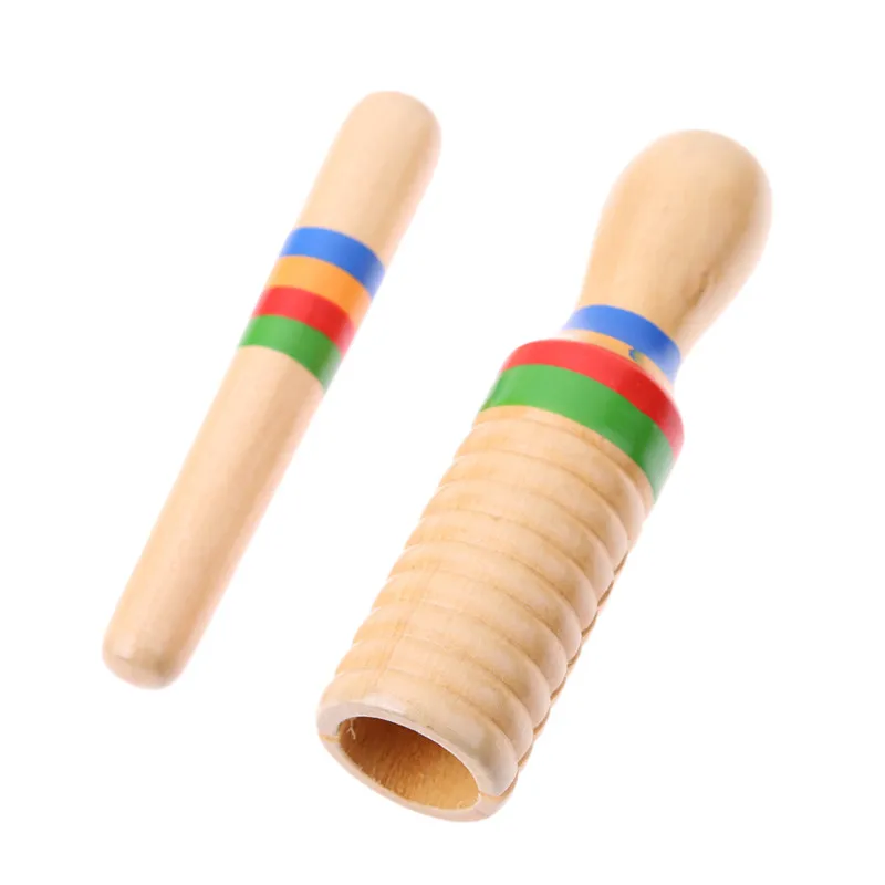 Детская игрушка звуковой Трубчатый Деревянный гудок эхолот музыкальная кольцо с