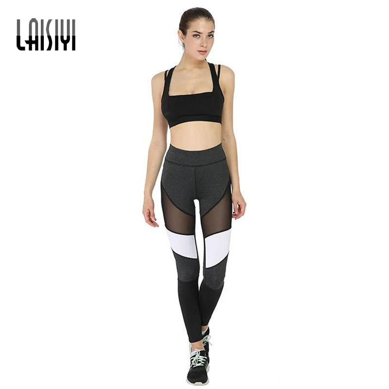 Леггинсы женские сетчатые с принтом для фитнеса|Легинсы| |