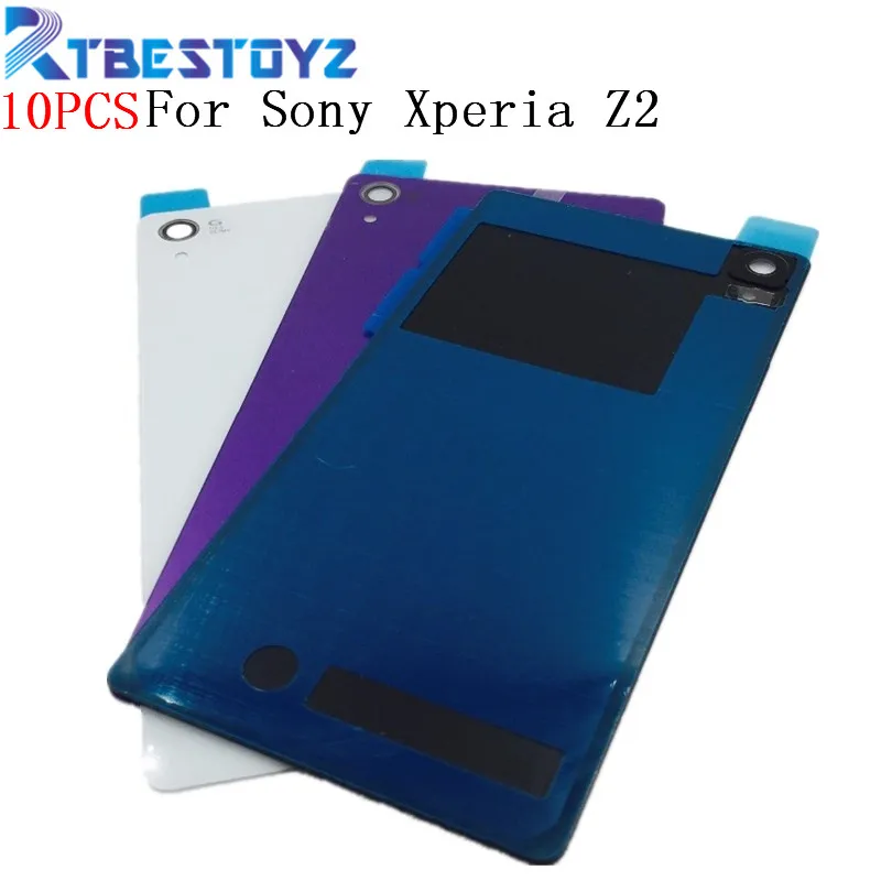 RTBESTOYZ 10 шт./лот Задняя стеклянная крышка батарейного отсека задняя с NFC для Sony Xperia