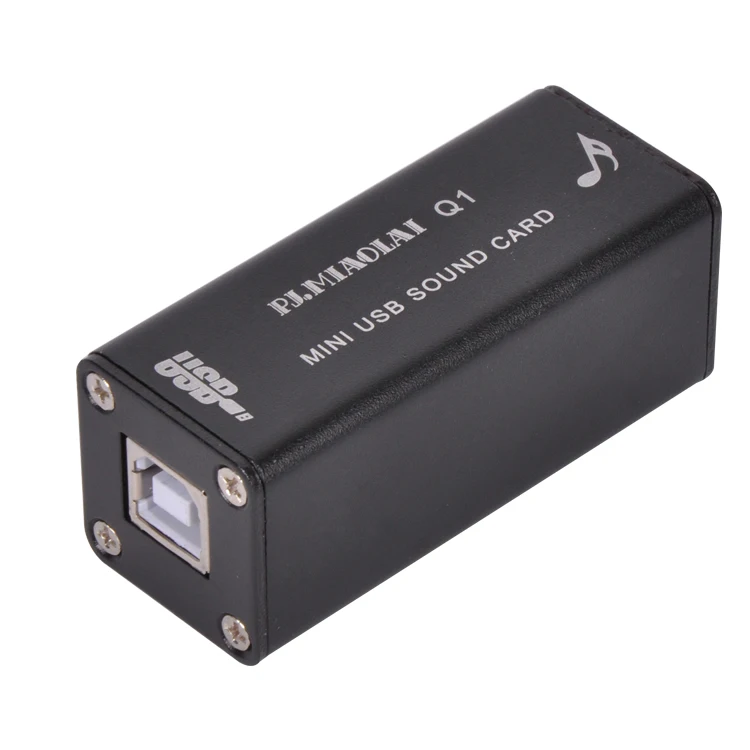 Q1 Мини HIFI USB DAC PCM2704 плата звуковой карты черный или серебристый | Инструменты