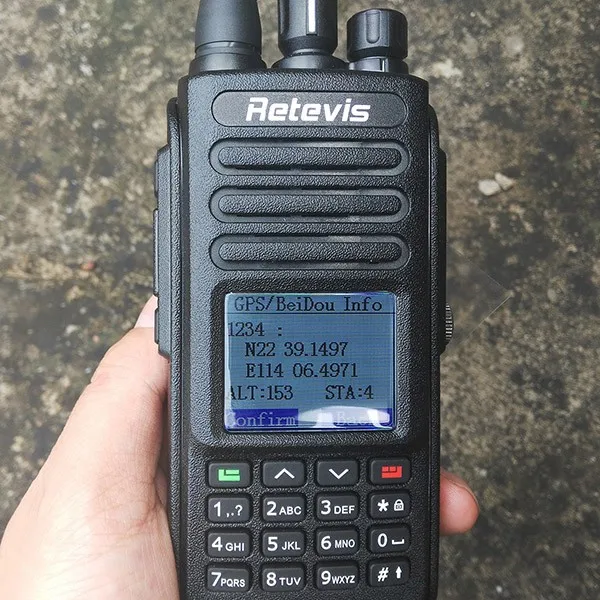 Retevis RT8 DMR цифровое радио(gps) Walkie Talkie 5 Вт 1000CH UHF(или VHF) IP67 водонепроницаемый пылезащитный радиоприемопередатчик+ кабель
