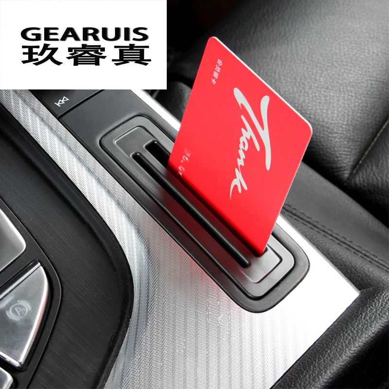 

Car styling Interior Cup Holder Frame Decorative Phone Card Holder Organizer Storage Box For Audi A4 B8 B9 A5 auto Accessories
