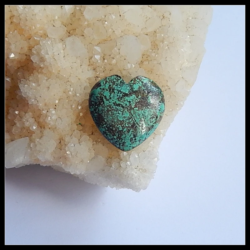 Продажа 1 шт. натуральная бирюза драгоценный камень в форме сердца кабошон 20x4 мм 2