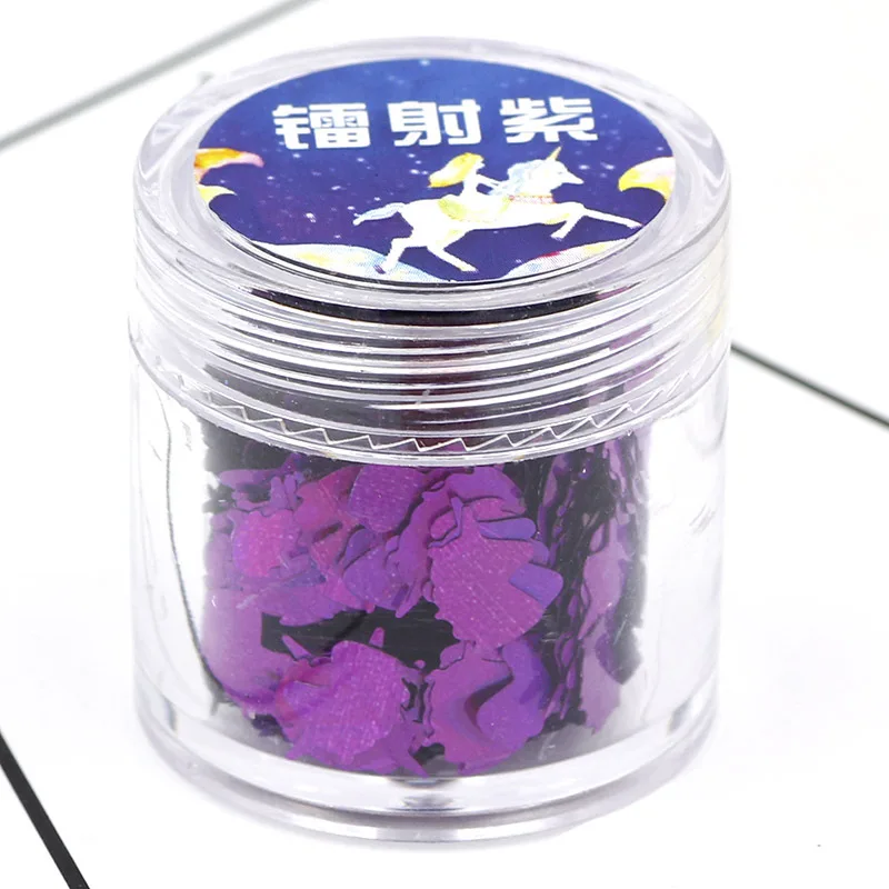 Единорог форма лазерные Блестящие Блестки для рукоделия украшения ногтей DIY