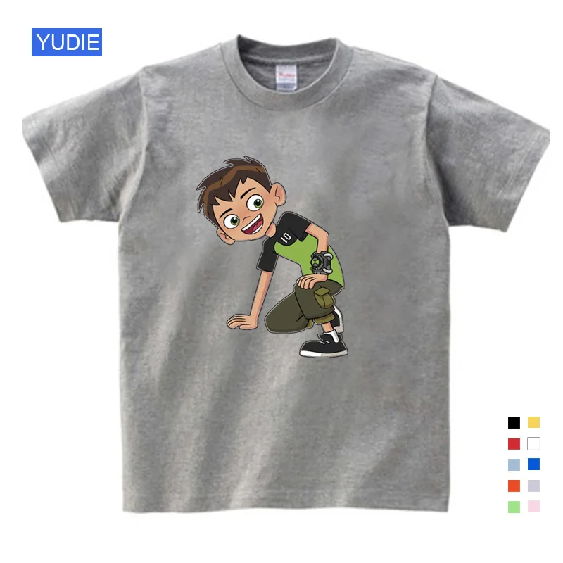 Новая модная детская футболка Omnitrix Ben 10, футболка, летние топы для маленьких мальчиков и девочек с рисунком аниме, 3-8 лет, YUDIE
