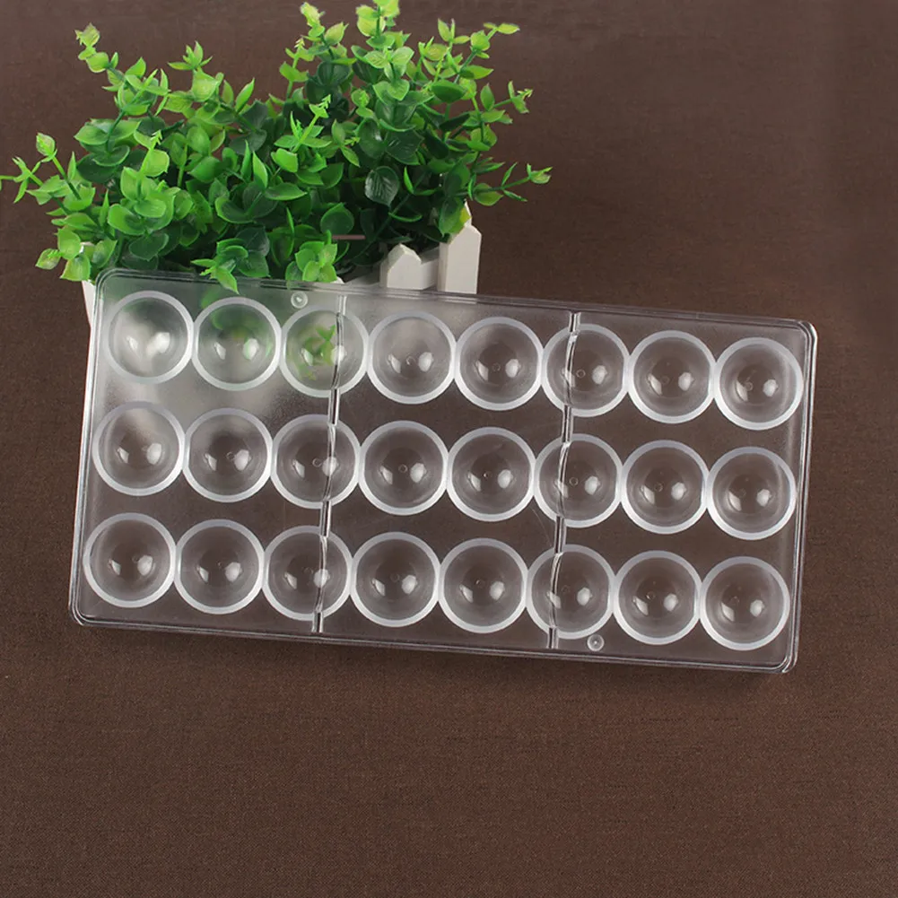 24 in 1 DIY Chocolate Mold Ice Cream Maker Spherical 3D Clear Plastic Candy Molds Original Cube Cake | Дом и сад