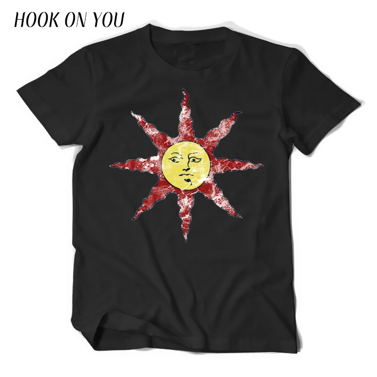 Футболки Dark Souls 2 Estus Flask футболка игра 3 Black Knight sun Camiseta camisa Повседневная с коротким