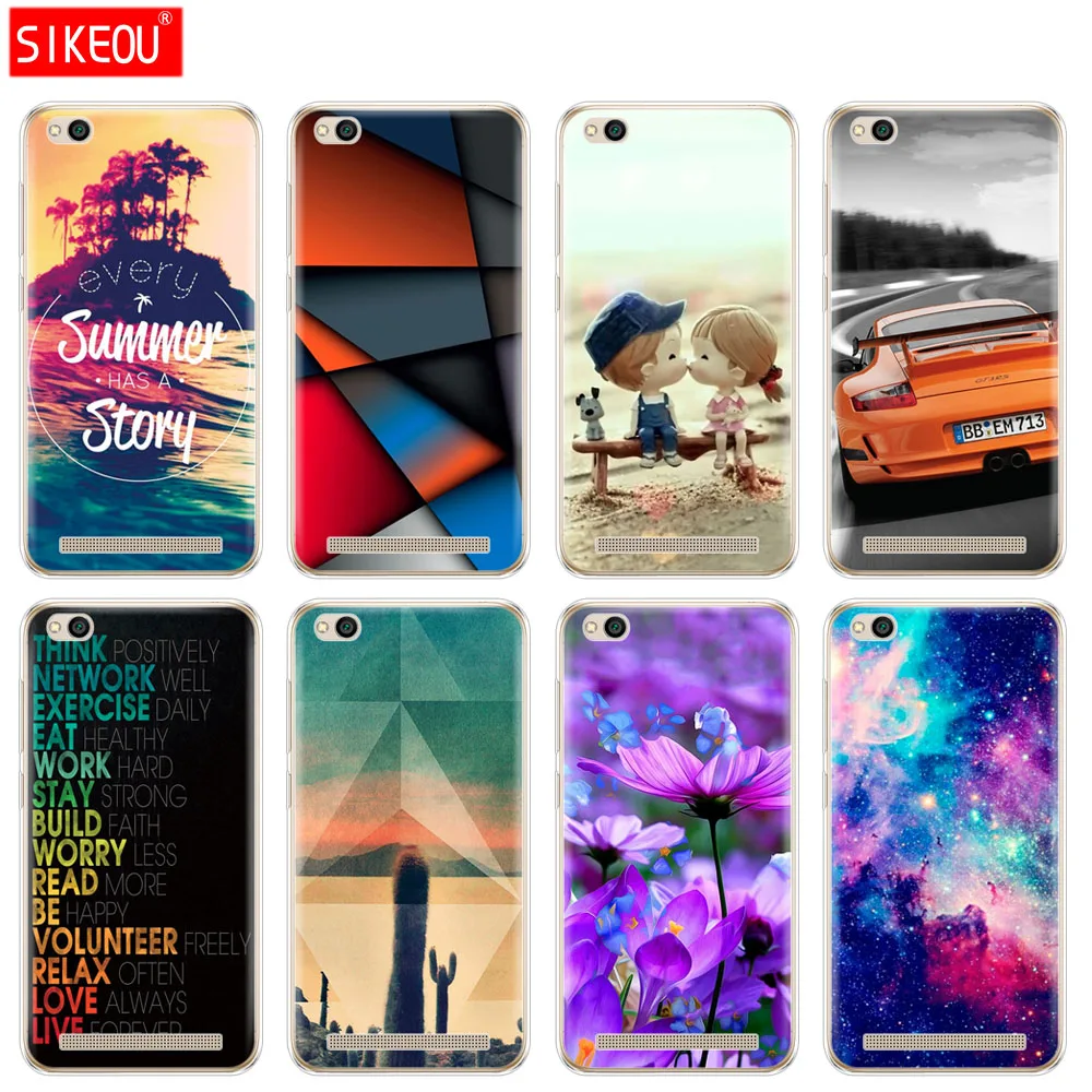 case for xiaomi redmi 5a cover silicon fundas capa cat flower cartoon |