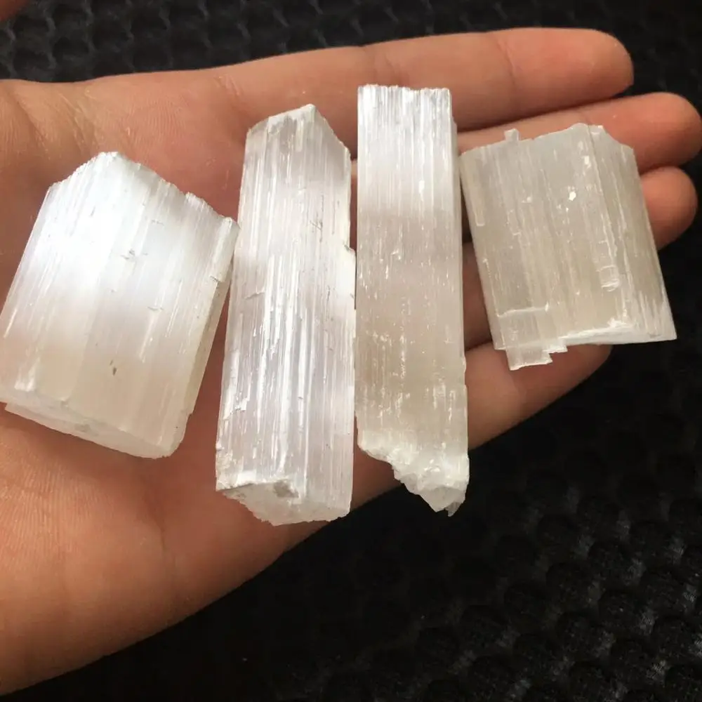 30g Natural White Selenite Stick Wand Rough Specimen Chakra Energy Crystal Healing | Дом и сад