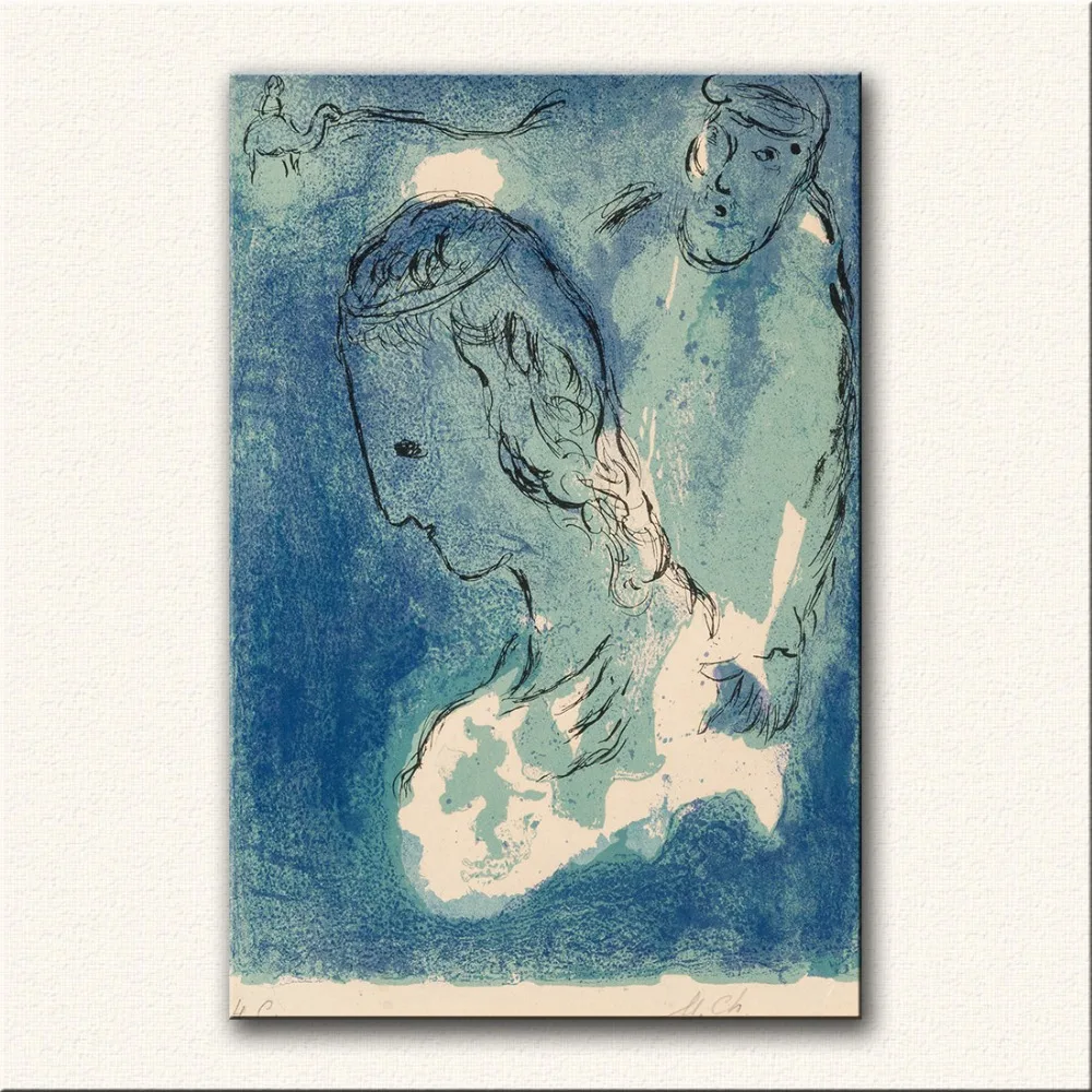 

Modern Wall Art Home Decoration Painted Oil Painting abstract Picture Abraham and Sarah by Pablo Picasso for home decor no frame