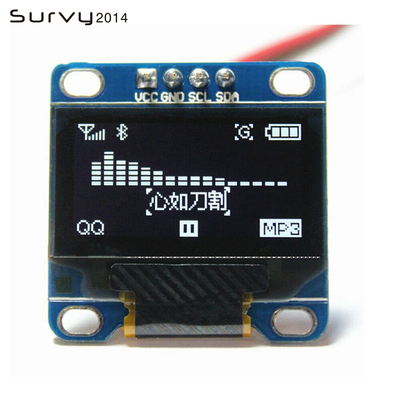 Последовательный белый OLED дисплей IIC 0 96 дюйма 128X64 I2C SSD1306 12864 плата с ЖК экраном GND