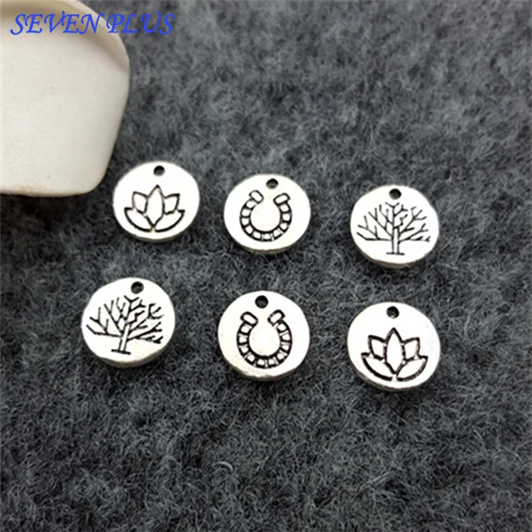5 шт./Лот 10 мм античное посеребренное Дерево жизни|tag charm|tree of life charmcharm tags |