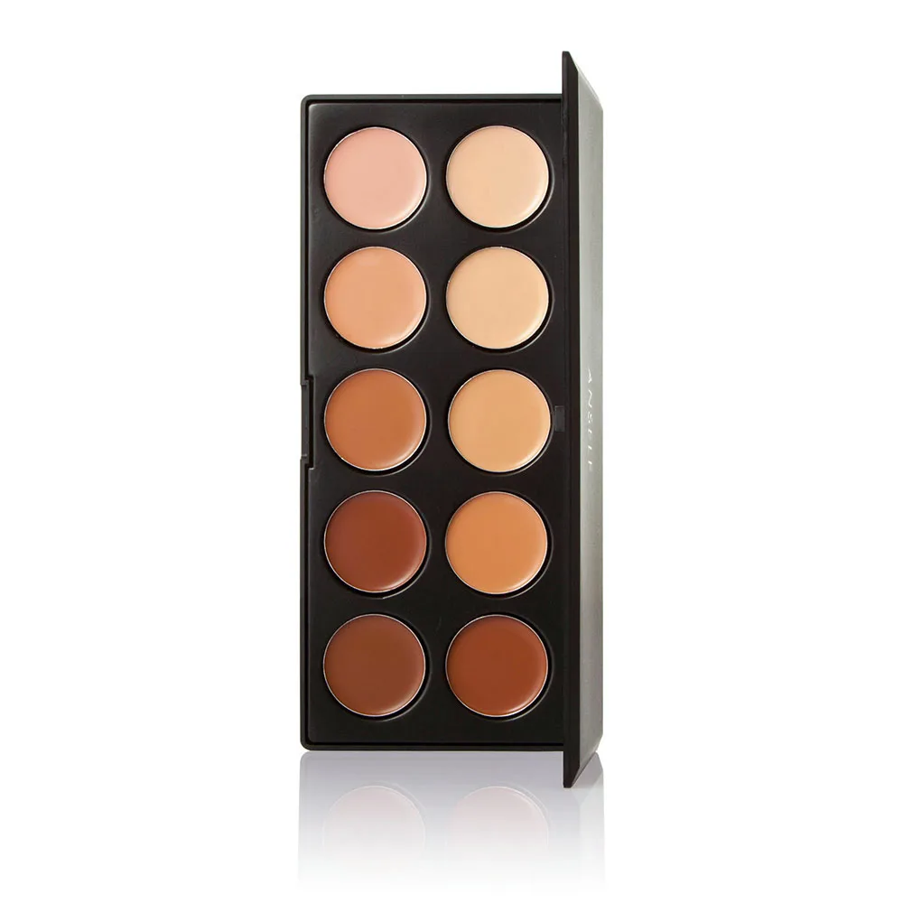Anself 10 Color Earth Tone Cream Camouflage Cosmetic Concealers Palette Makeup Eye Face Powder | Красота и здоровье