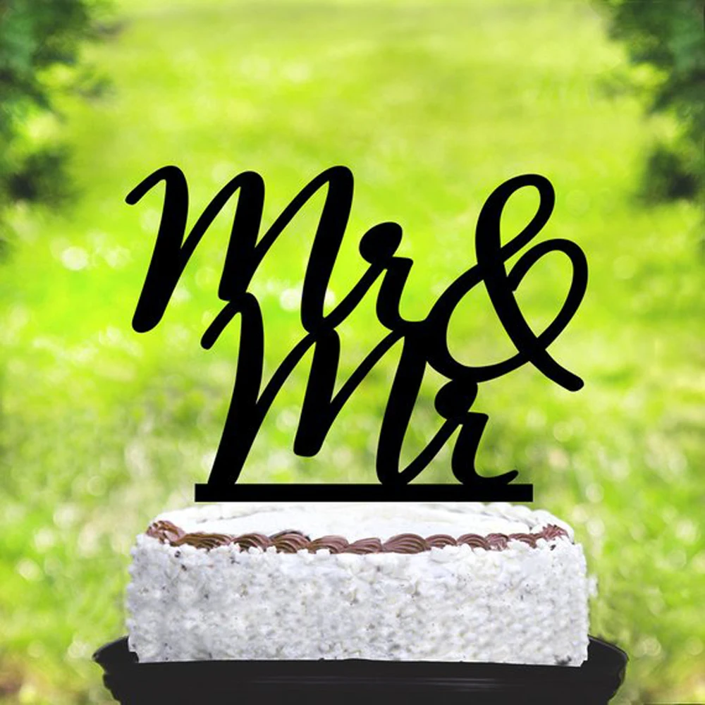 

Мистер и мистер свадебный торт Топпер, однополый мужчина и мистер Свадебный силуэт торт Топпер, для мужчин подарок, свадебные материалы для ...