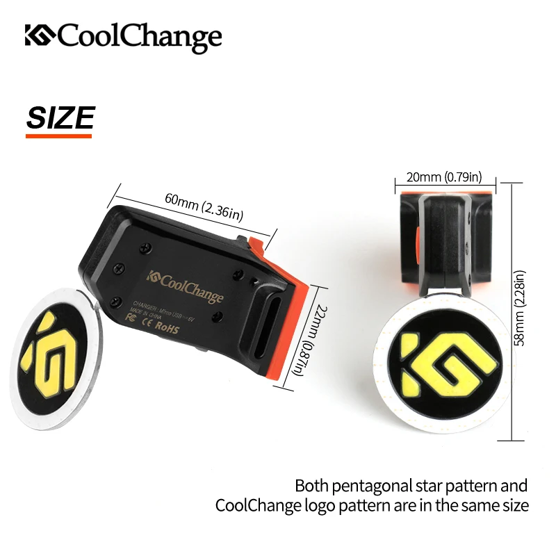 Велосипесветильник фонарь CoolChange водонепроницаемый задний велосипедный зарядка