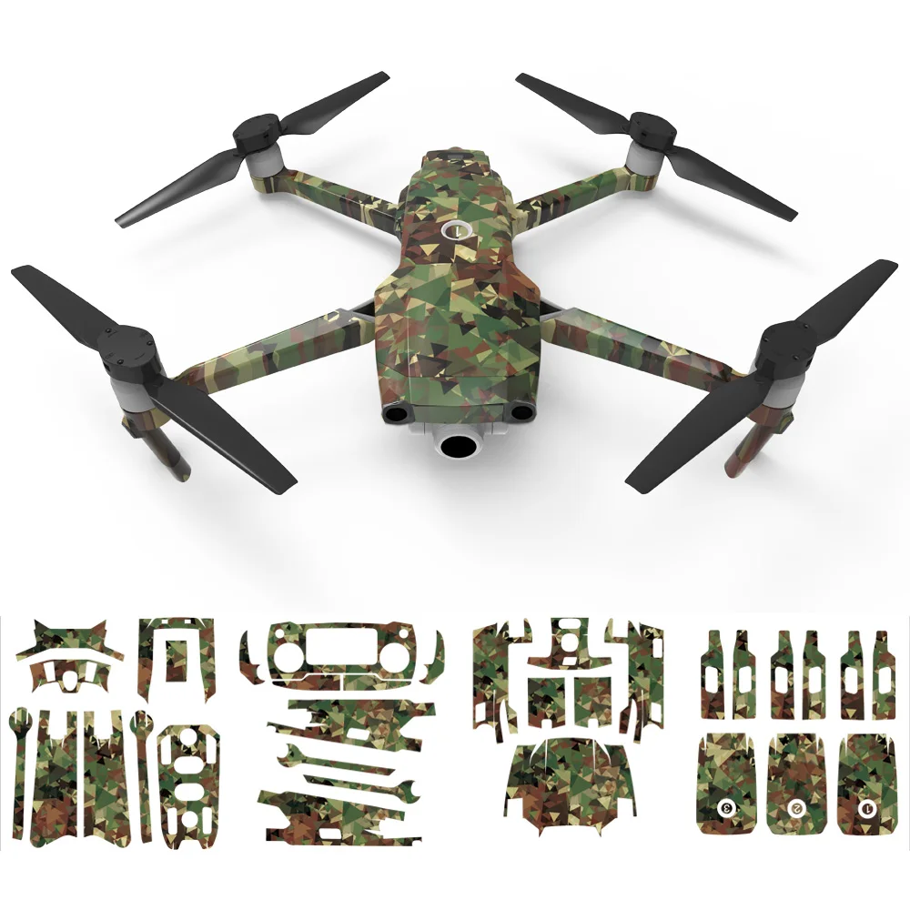 8 цветов полный набор 3D водонепроницаемых наклеек для DJI MAVIC 2 Pro Zoom Drone Body батарея пульт дистанционного управления аксессуары