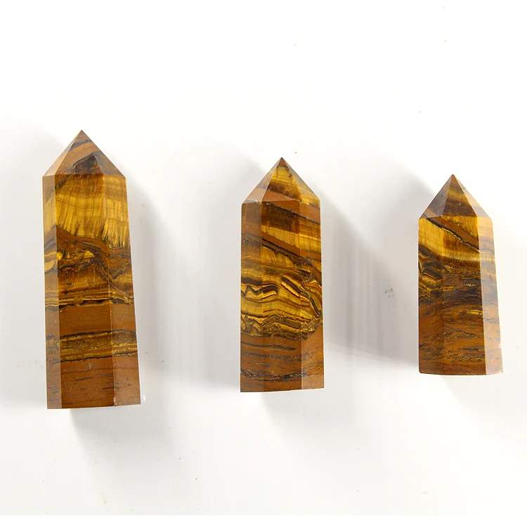 AAA+ Natural yellow tiger eye quartz crystal pillar point column Sceptres rough stone ore energy healing mineral specimens | Дом и сад