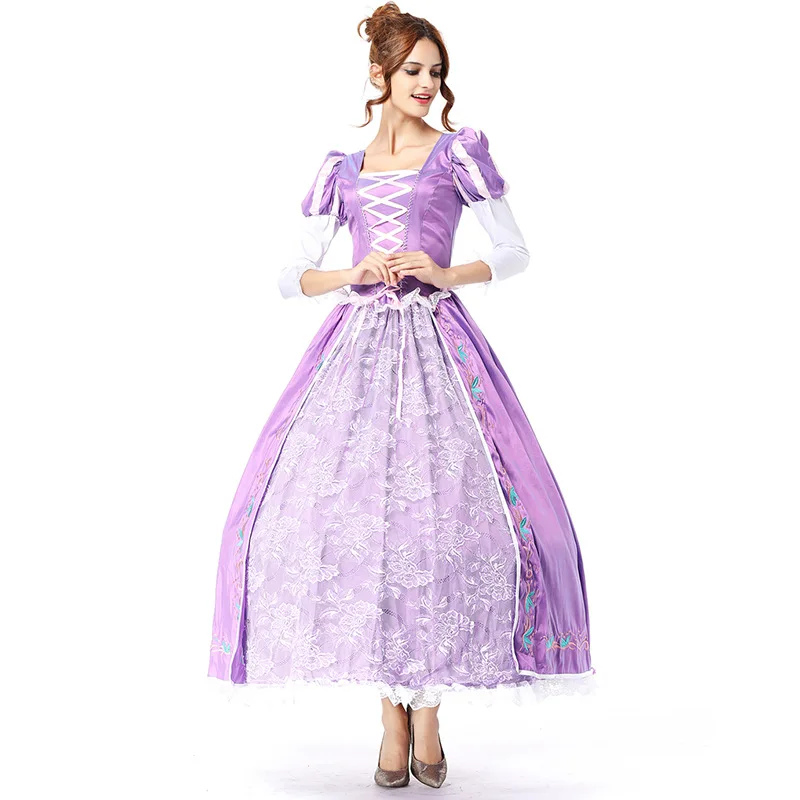 Элегантные роскошные красивые платья принцессы сказочные фиолетовые костюмы на