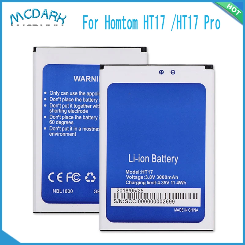 Для Homtom HT17 Батарея для Pro аккумуляторная батарея AKKU 3000 мА ч|3 battery|battery 3battery for |
