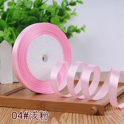satin pink 5yards 3/"(10 мм) блестящая бархатная лента для украшения свадебной вечеринки лента ручной работы подарочная упаковка бантик для волос DIY Рождественская лента 5 ярдов - Цвет: satin pink 5yards