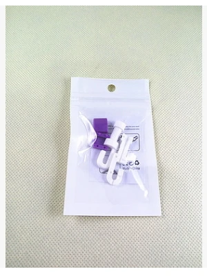 Purple Протектор для кабеля наушников для iphone провод для наушников Органайзер Earpods шнур протектор защитный чехол цвета катушки намотки крышки - Цвет: Purple
