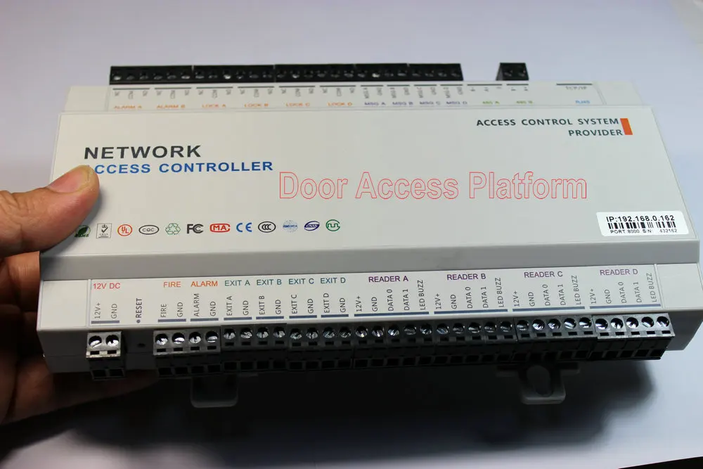 12 дверных комплектов под ключ TCP/IP + система контроля доступа через сеть шт.