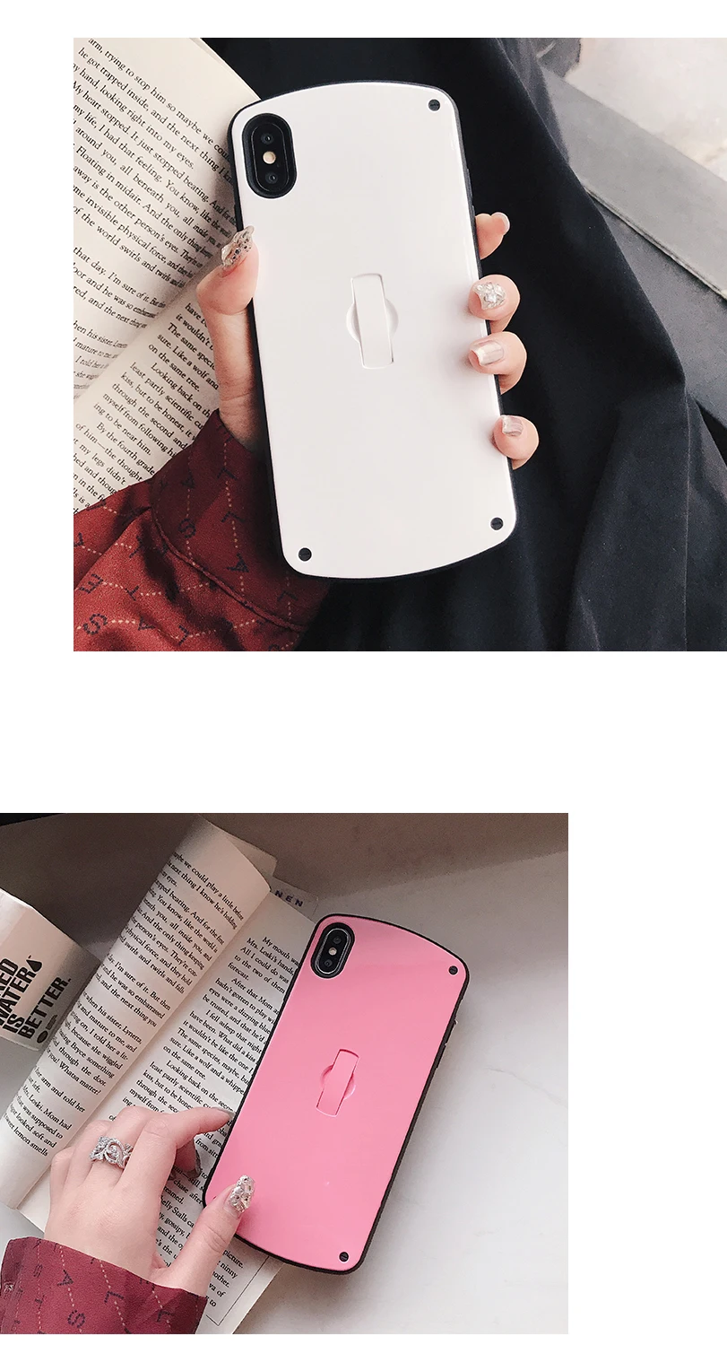 GlamPhone чехол сплошной цвет кольцо Arc чехол для телефона для iPhone 6 7 8 Plus X XR XS Max Телефон задняя крышка чехол s