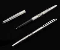jinhao 911 pure silver steel fountain pen with 0 38mm extra fine nib smooth writing inking pens piston converter gift