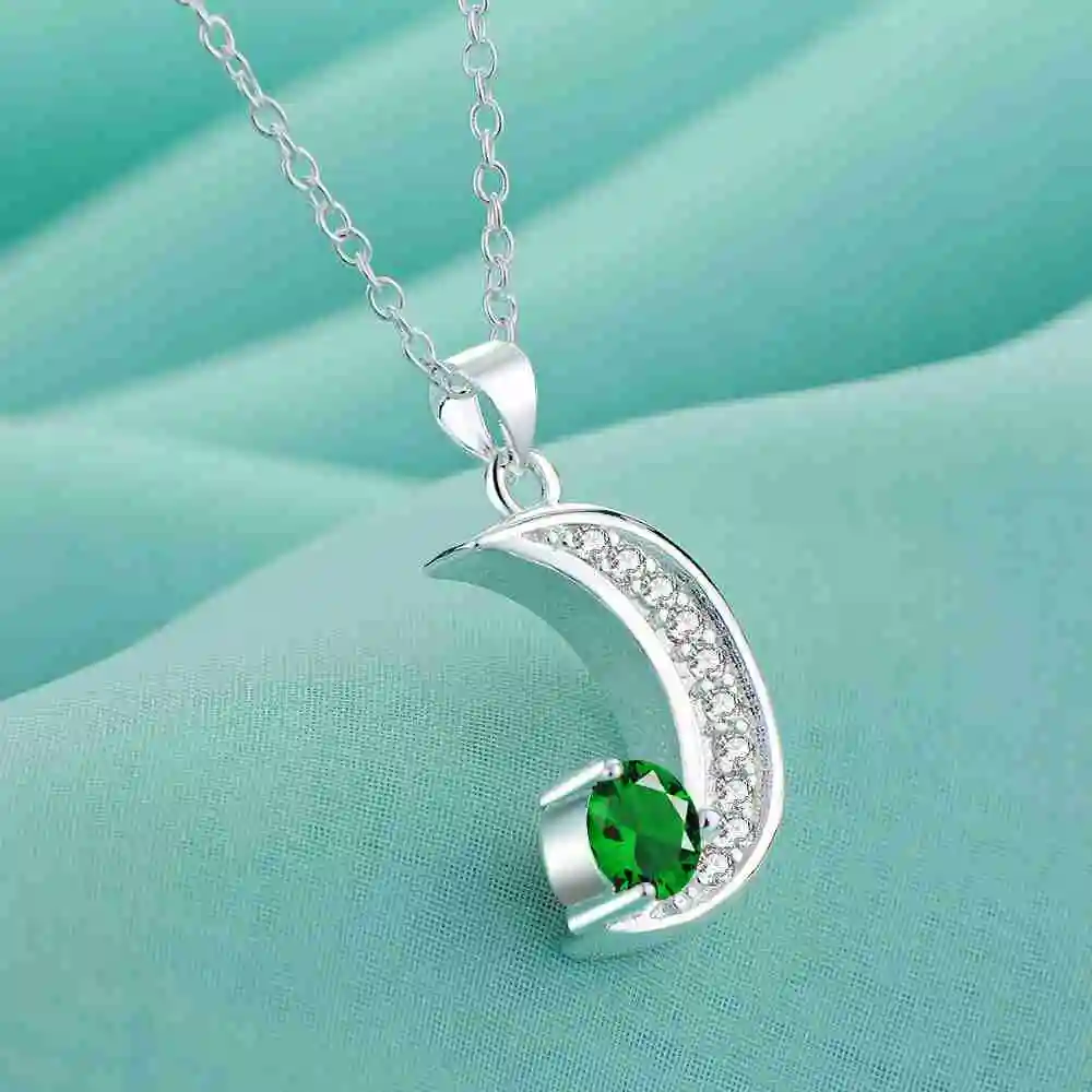 Оптовая продажа посеребренное ожерелье с подвеской бесплатная доставка модное