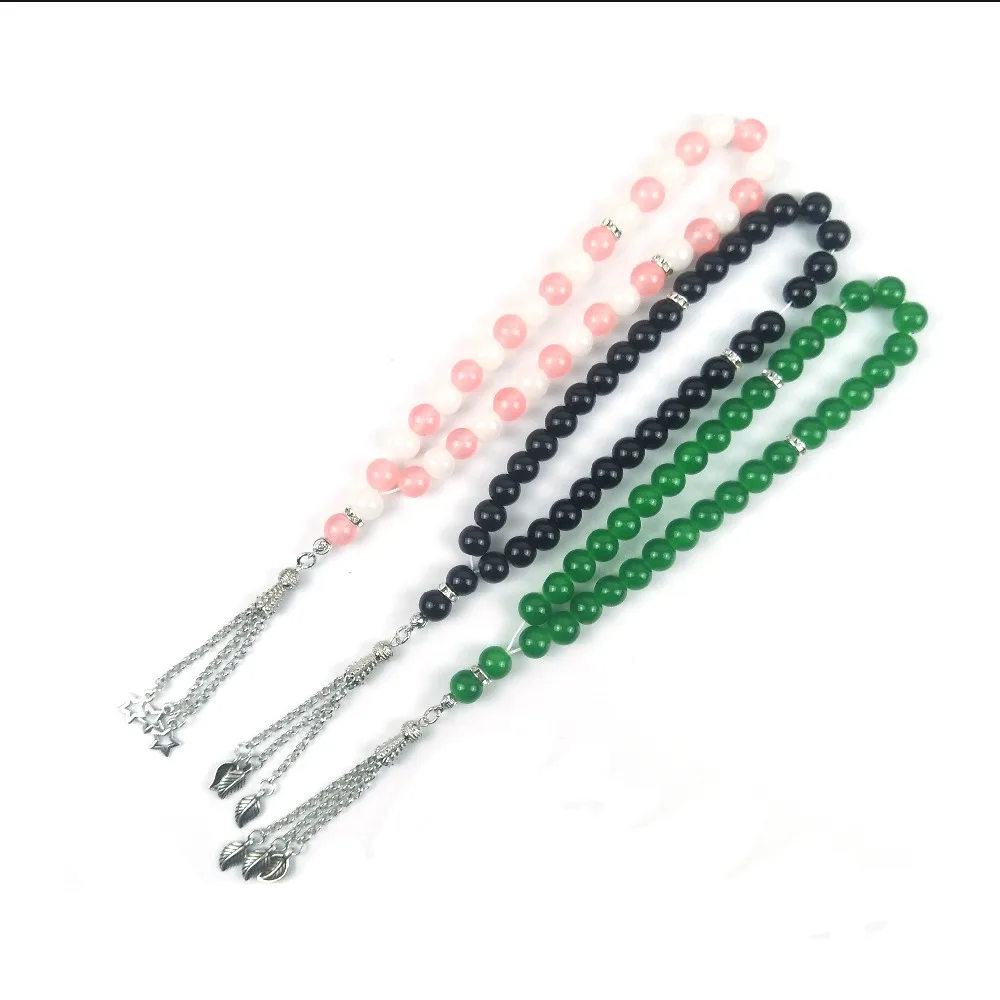 Tesbih store new design pink and white 10mm glass beads muslim prayer for women gift | Украшения и аксессуары