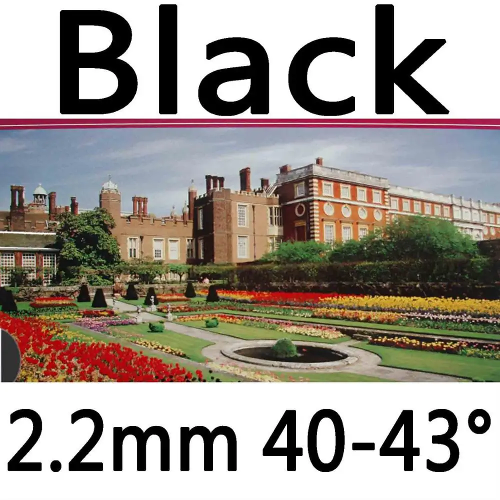 Black 2.2mm H40-43 Kokutaku Tulpe 007 Тайвань Pips-In настольный теннис(PingPong) Резина с японской губкой - Цвет: Black 2.2mm H40-43