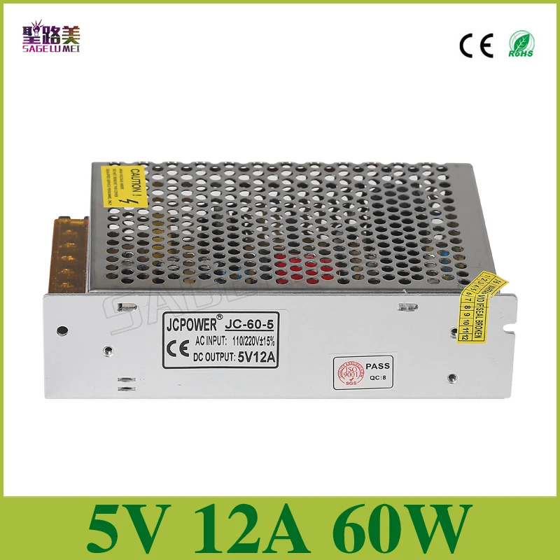 DC5V 12A 60 Вт Переключение Питание к повышению производительности агрегата 110/240 В