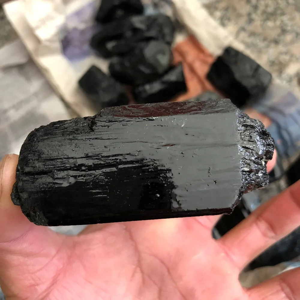 100 г необработанный черный из минерала Турмалин образец драгоценного камня Рейки