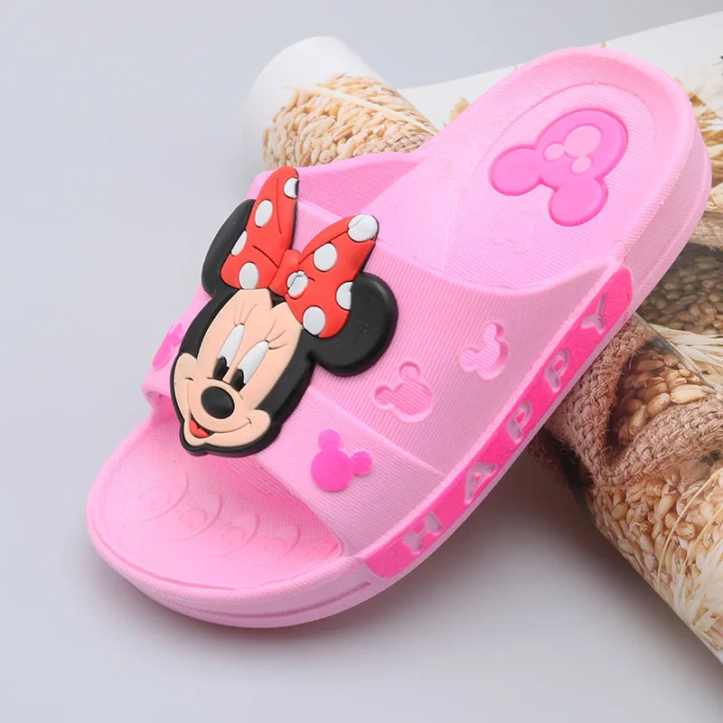 Детские тапочки и Disney с Микки Маусом для мальчиков девочек летние Нескользящие